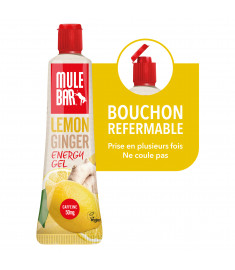 Mulebar lemon energy gel with reclosable lid