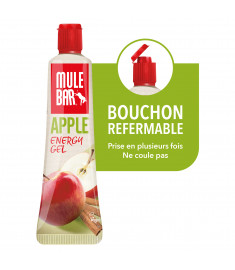Mulebar Apple energy gel with reclosable lid