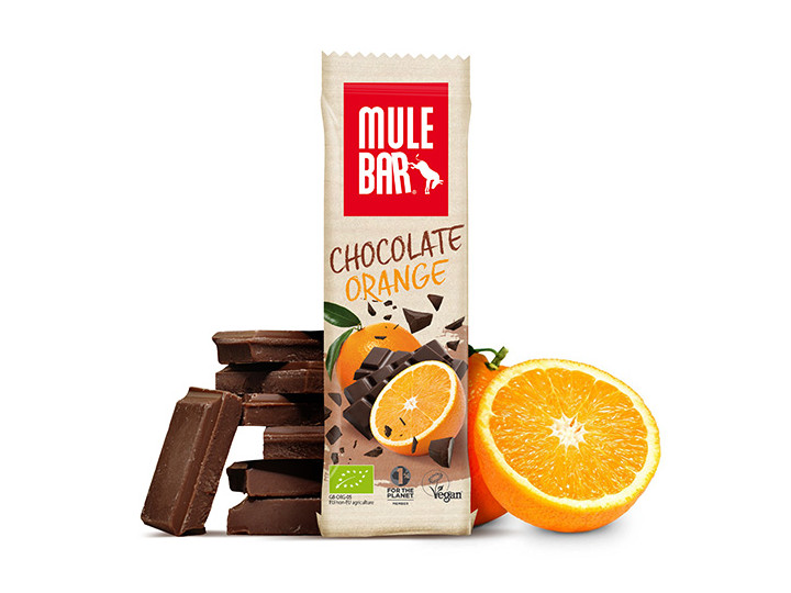 Chocolate and Orange Mulebar cereal bar packshot