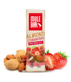 Mulebar almonds and Strawberry protein bar packshot