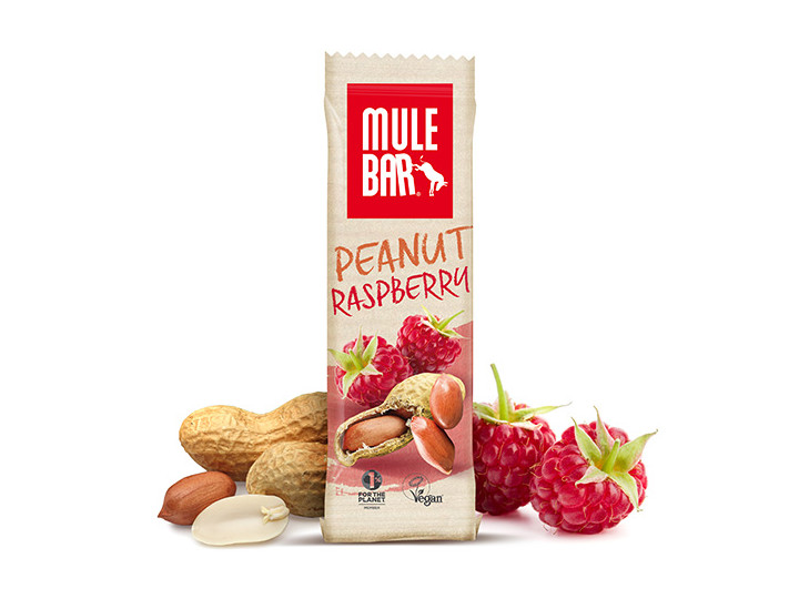 Peanut & raspberry Mulebar cereal bar