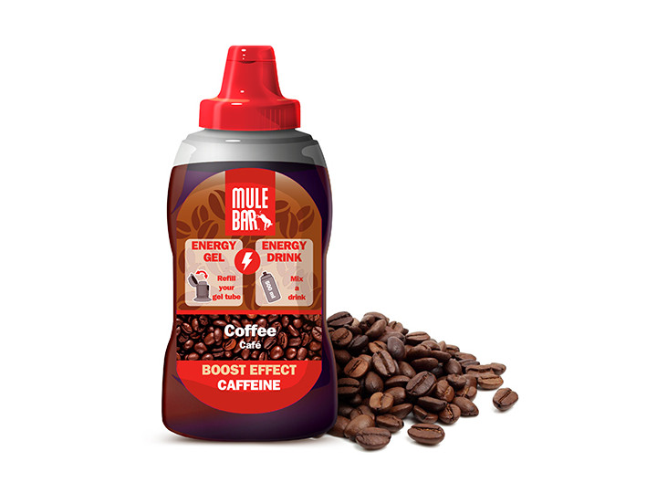 Mulebar plant based coffee energy gel refill bottle