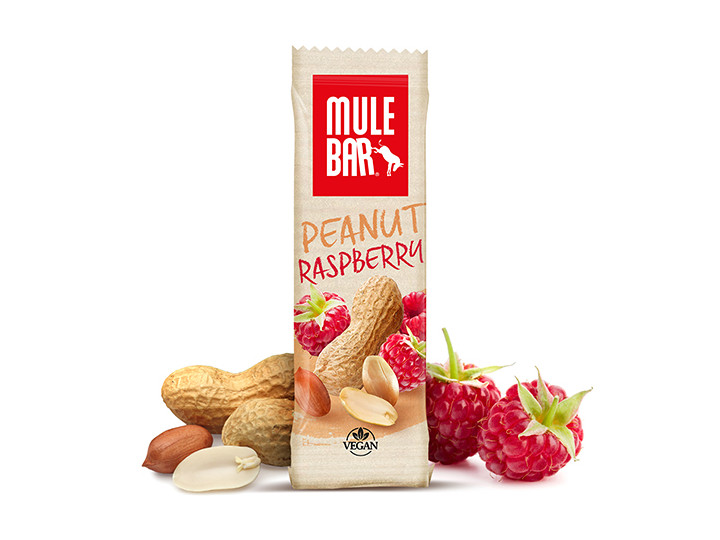 Peanut & Raspberry Mulebar cereal bar