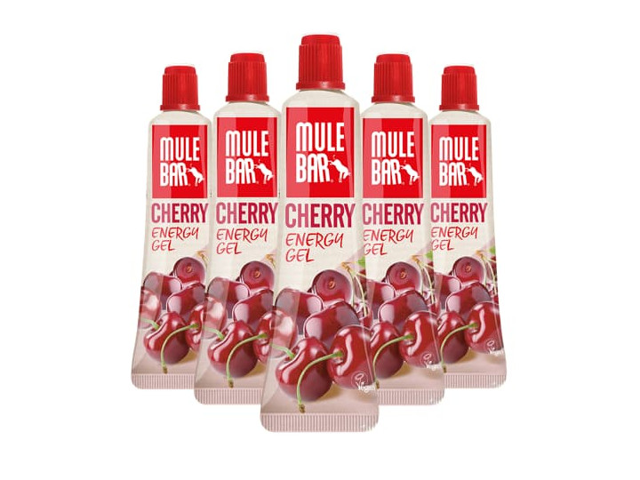 5 mulebar cherry energy gels