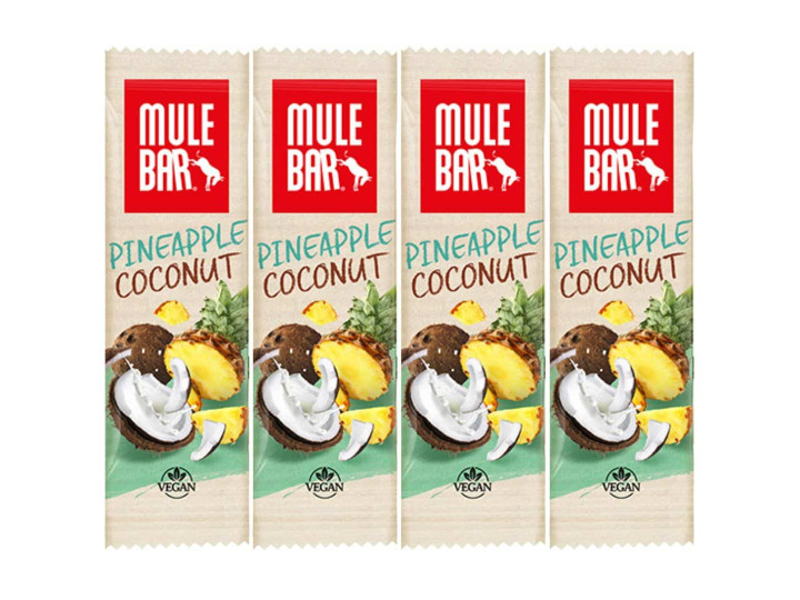 Pack of 4 pineapple and coco Mulebar energy bars