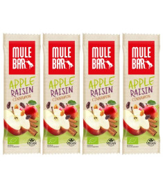 Pack of 4 Apple and raisins Mulebar energy bars