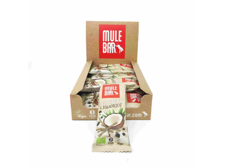Box of 15 Liquorice & coco Mulebar energy bars