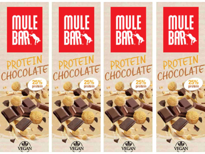 Lot de 4 barres proteinees vegan Mulebar chocolat