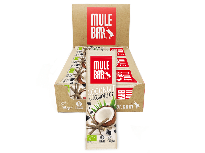 Box of 15 Liquorice & coco Mulebar cereal bars