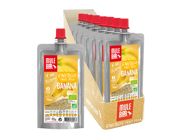 Boîte 10 Pulpes de Banane Mulebar bio et vegan