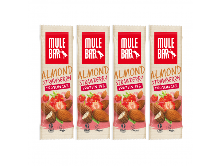Pack of 3 Almonds & Strawberry Mulebar protein bars