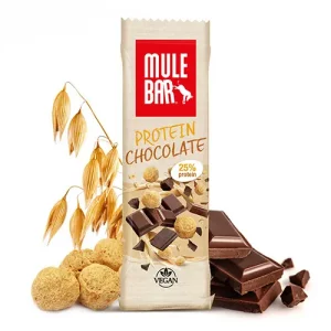 Mulebar chocolate protein bar with soy protein